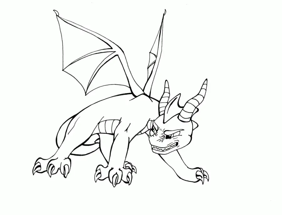 Desenhos de Dragao Spyro Para Colorir 6