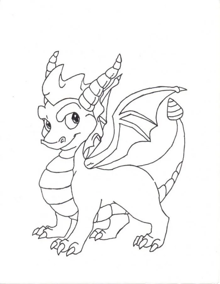 Desenhos de Dragao Spyro Para Colorir 8