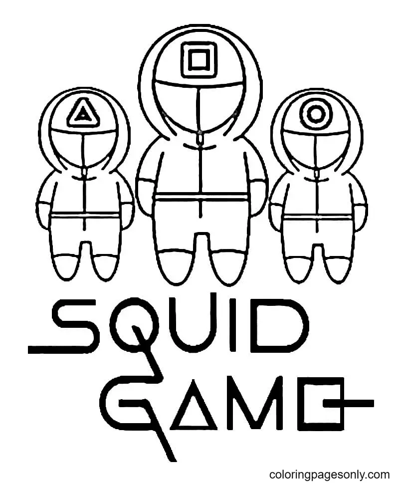 Squid Game Ausmalbilder 1
