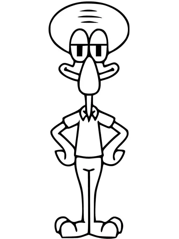 Calamardo Para Colorear 2