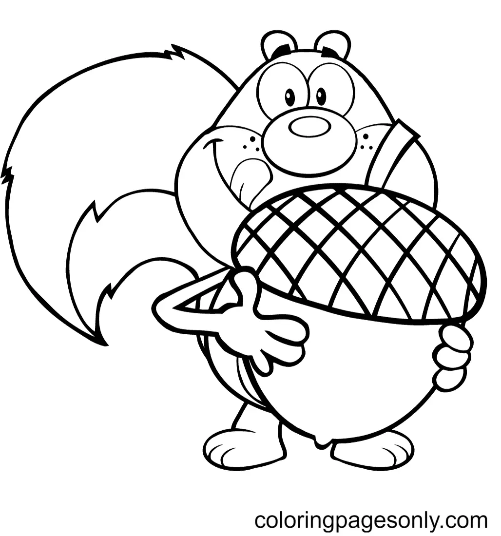 Squirrel Coloring Pages 108