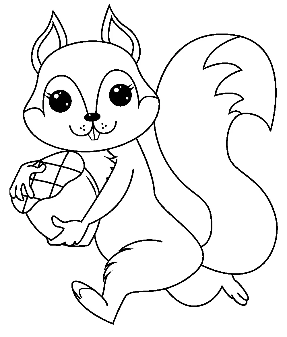 Squirrel Coloring Pages 80