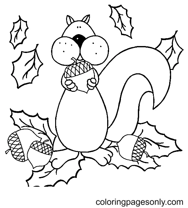 Squirrel Coloring Pages 82