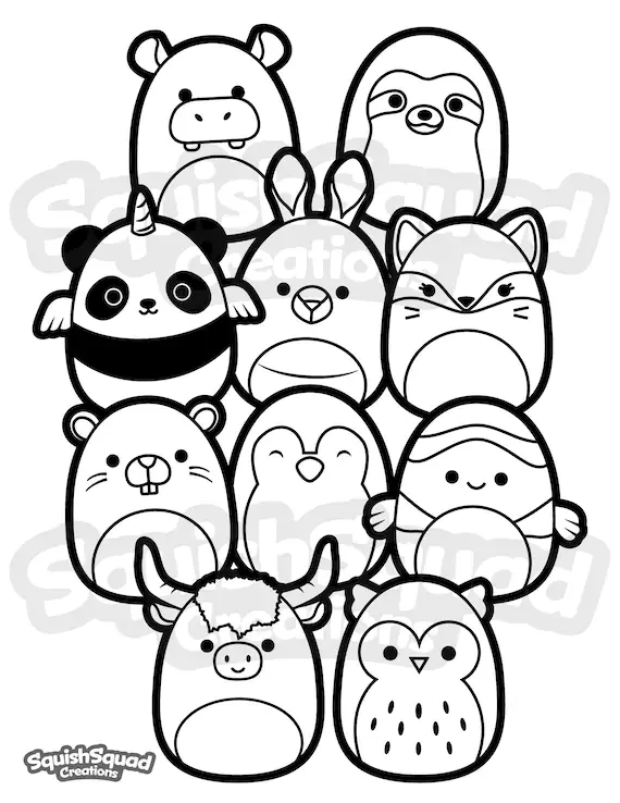 Desenhos de Squishmallow Para Colorir 52