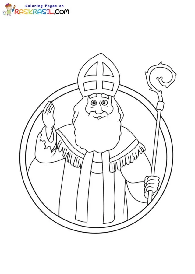 San Nicolas Para Colorear 2