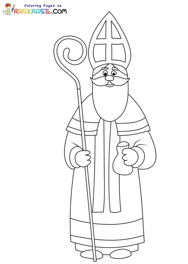 San Nicolas Para Colorear 3