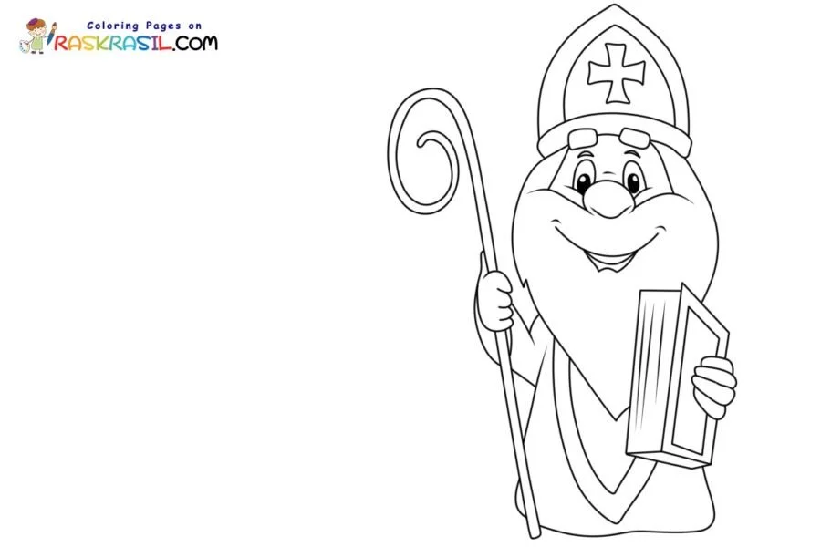 San Nicolas Para Colorear 4