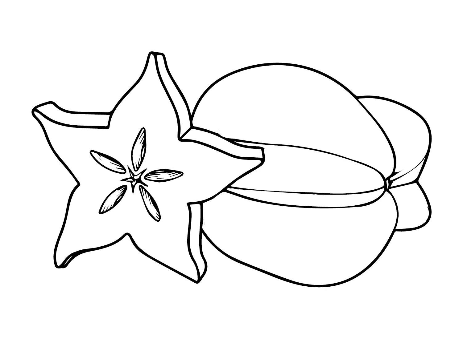 Desenhos de Carambola Para Colorir 2