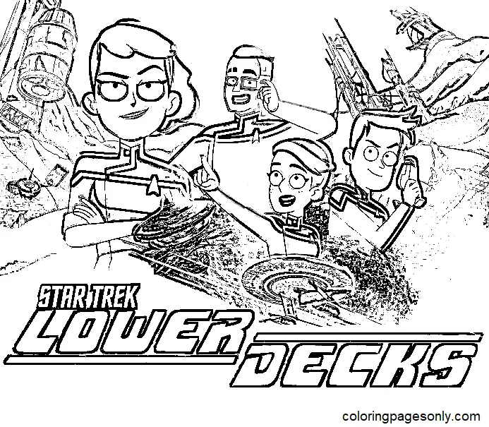 Star Trek Lower Decks Coloring Pages 2