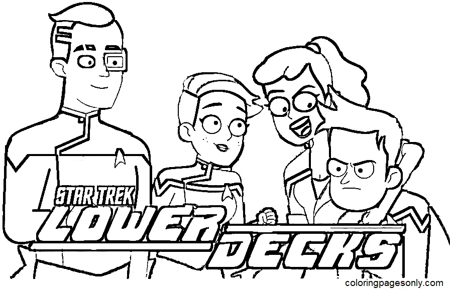 Star Trek Lower Decks Coloring Pages 9