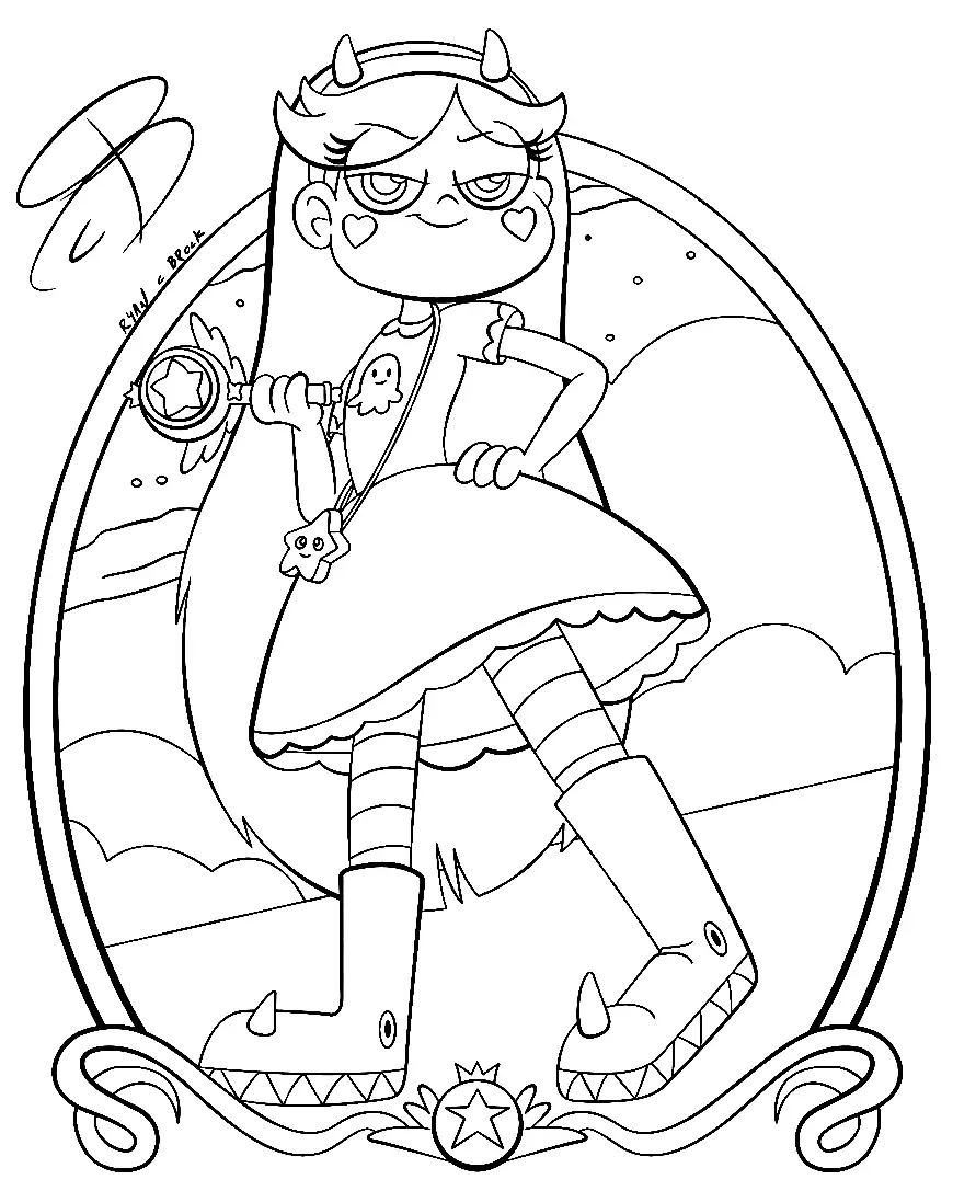 Star vs the Forces of Evil Coloring Pages 1