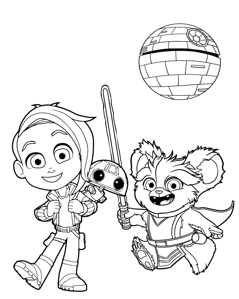 Star Wars aventuras de jovens Jedi Para Colorir 1
