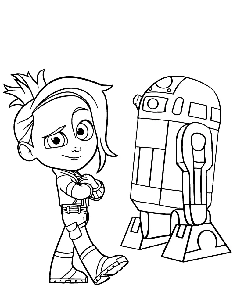 Star Wars aventuras de jovens Jedi Para Colorir 5