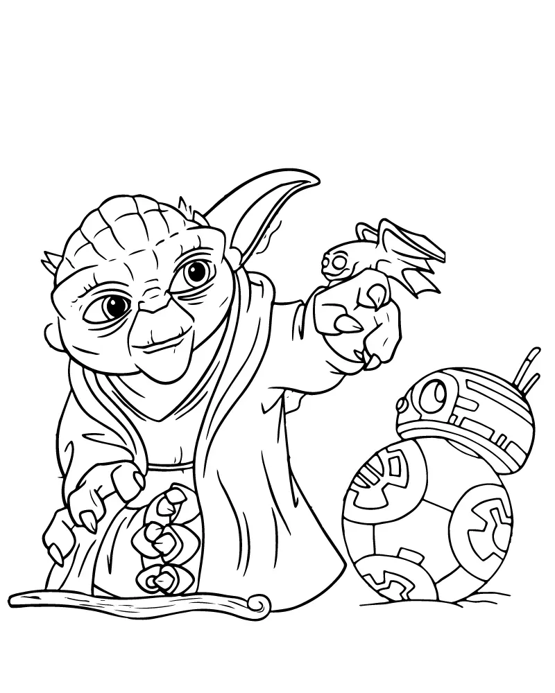 Star Wars aventuras de jovens Jedi Para Colorir 8