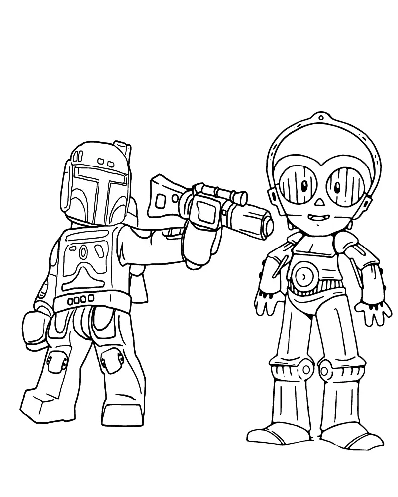 Star Wars aventuras de jovens Jedi Para Colorir 9