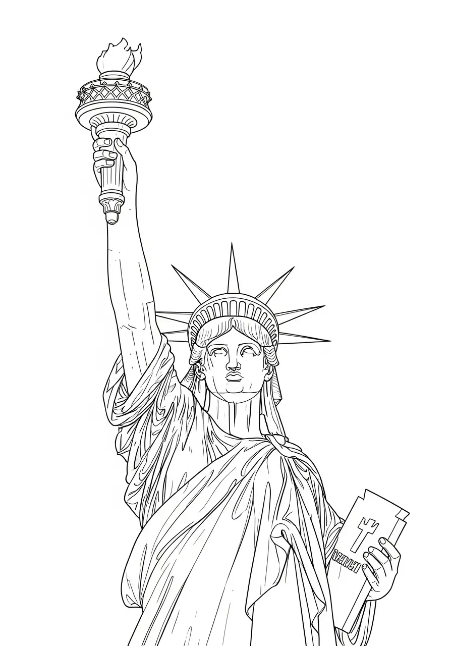 Estatua da Liberdade Para Colorir 10