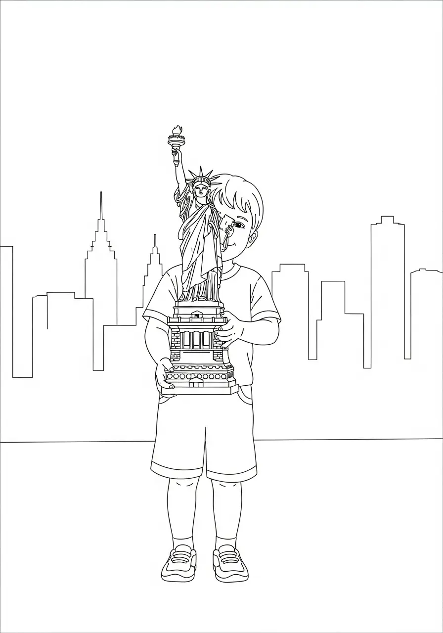 Estatua da Liberdade Para Colorir 4