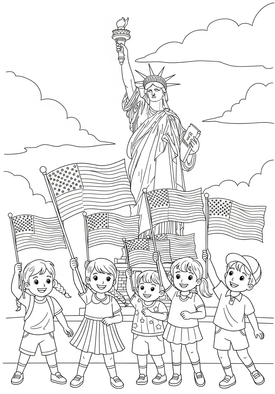 Estatua da Liberdade Para Colorir 5