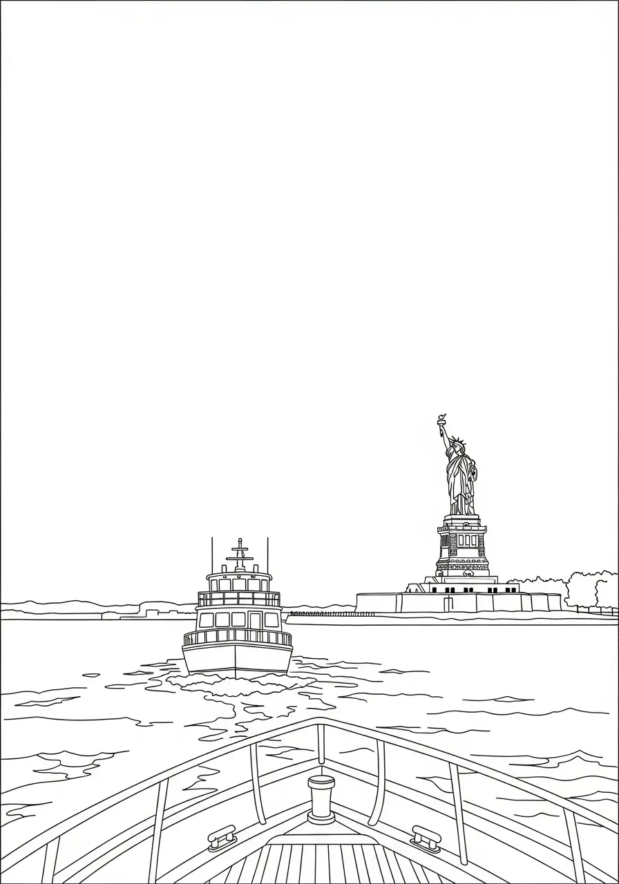 Estatua da Liberdade Para Colorir 8