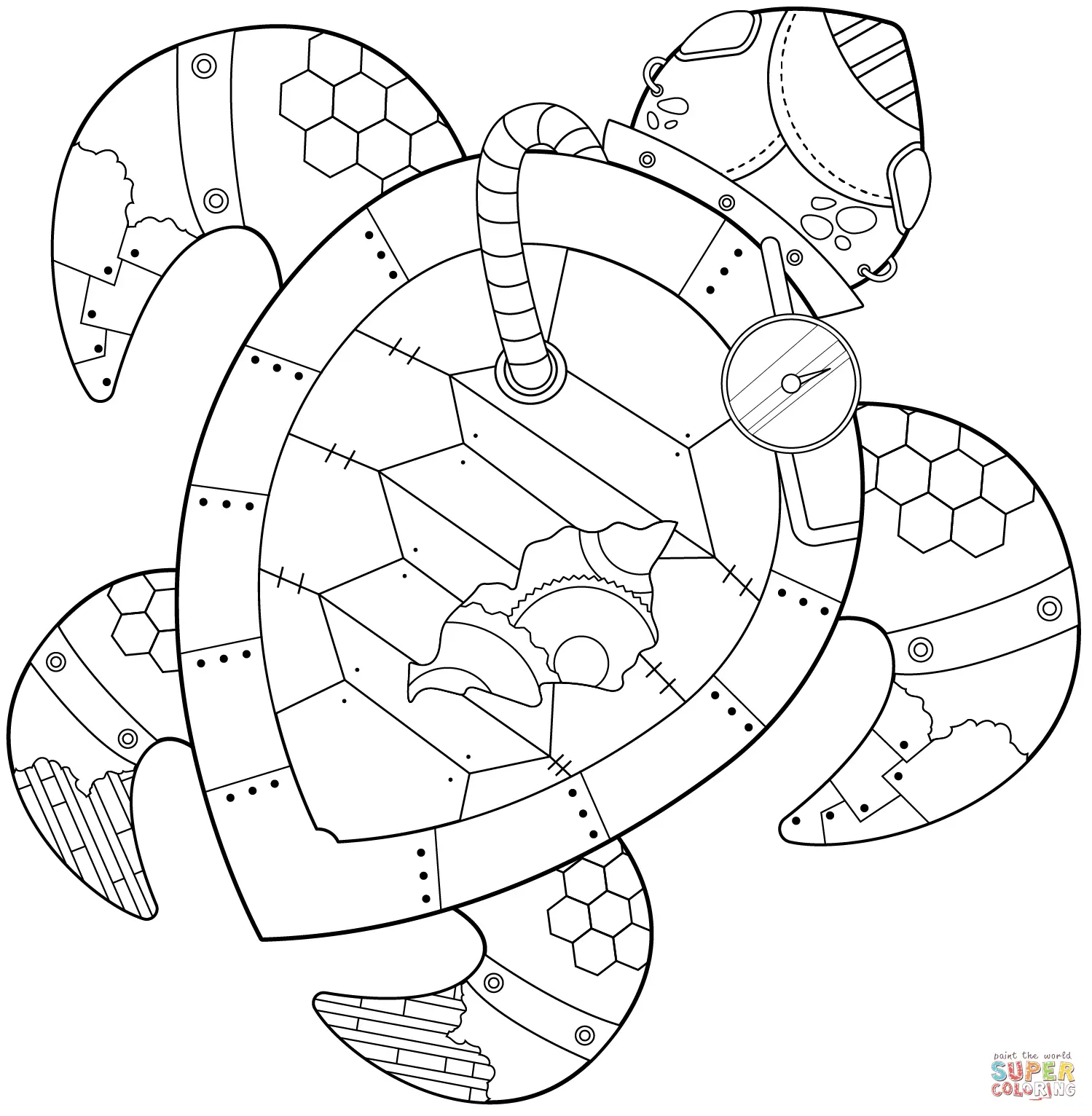 Steampunk Para Colorir 27