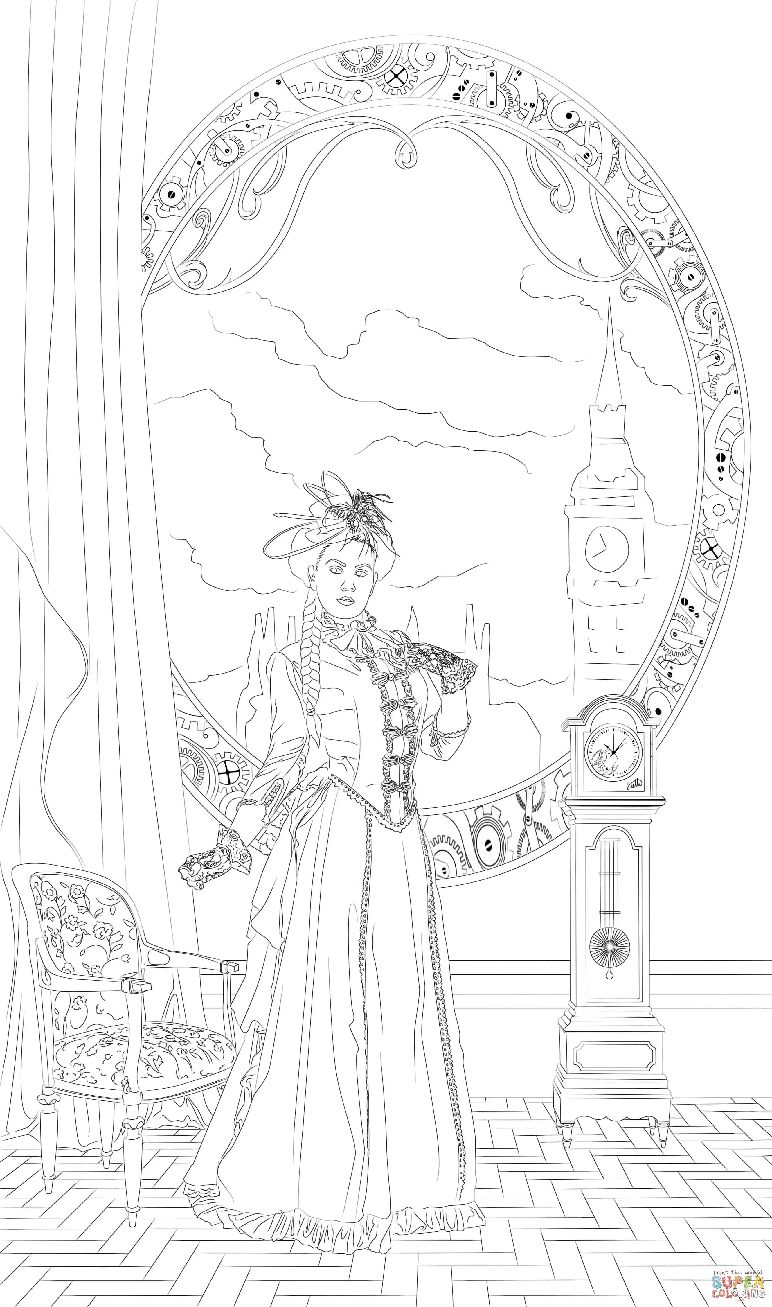 Steampunk Para Colorir 31