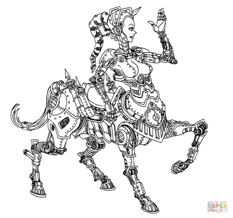 Steampunk Para Colorir 40