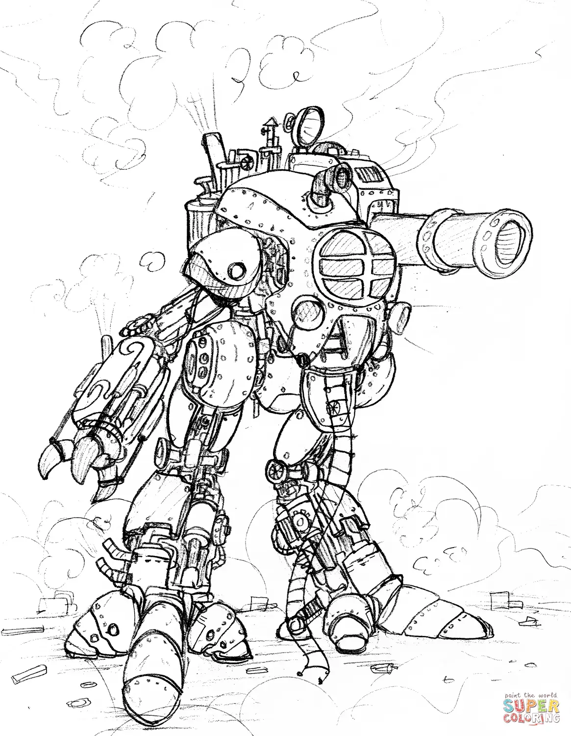 Steampunk Para Colorir 50