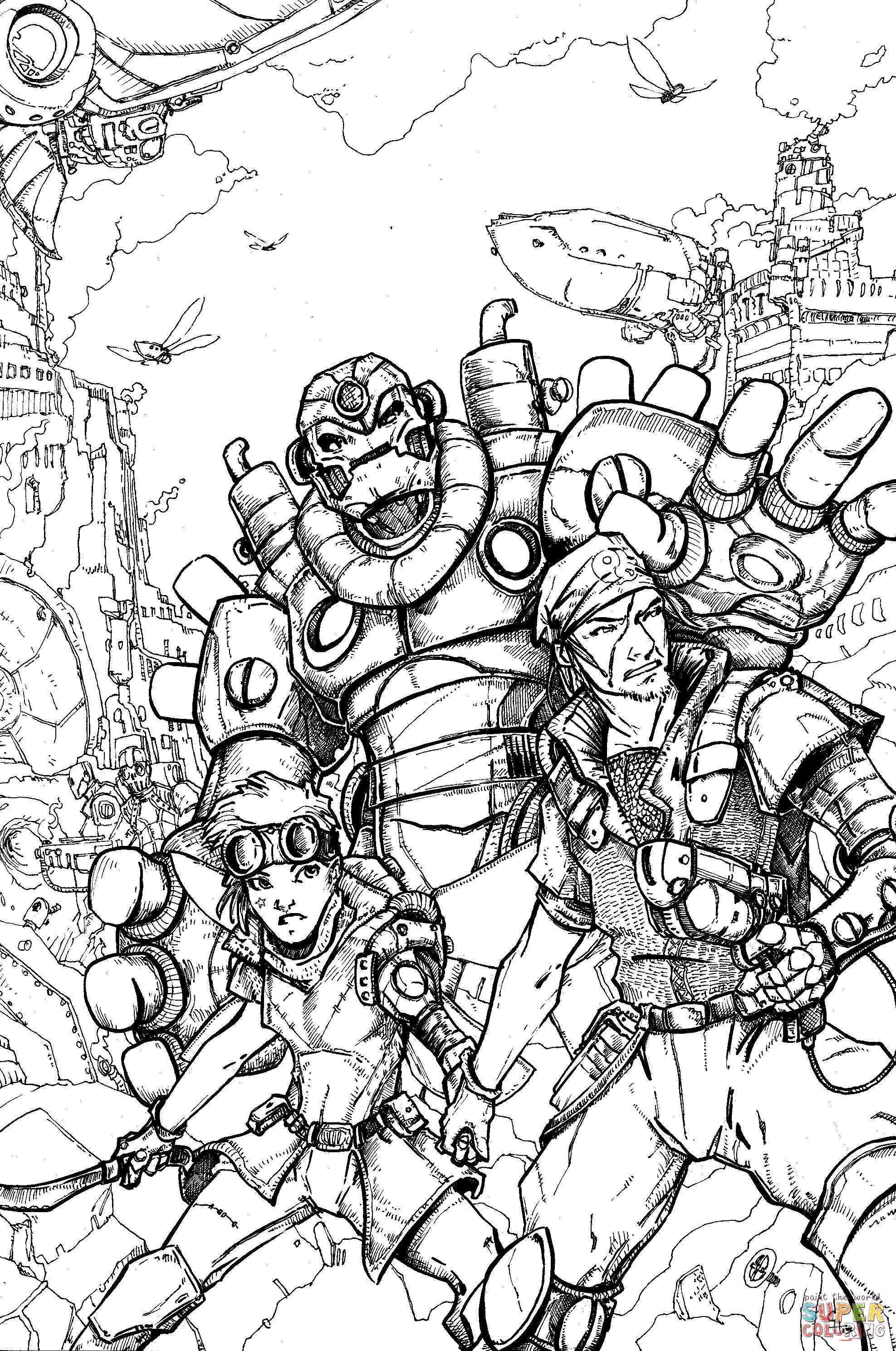 Steampunk Para Colorir 54