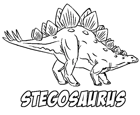 Ausmalbilder Stegosaurus 1