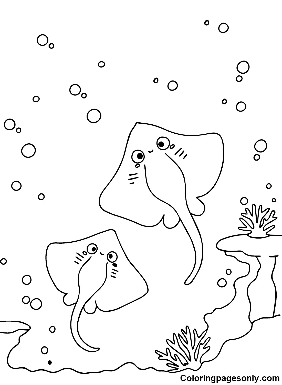Stingray Coloring Pages 12