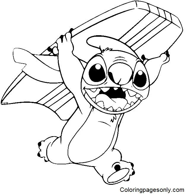 Stitch Weihnachts-Ausmalbilder 12