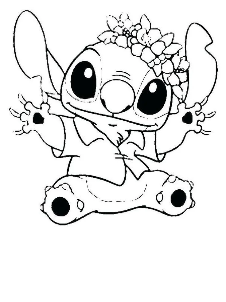 Stitch Weihnachts-Ausmalbilder 14