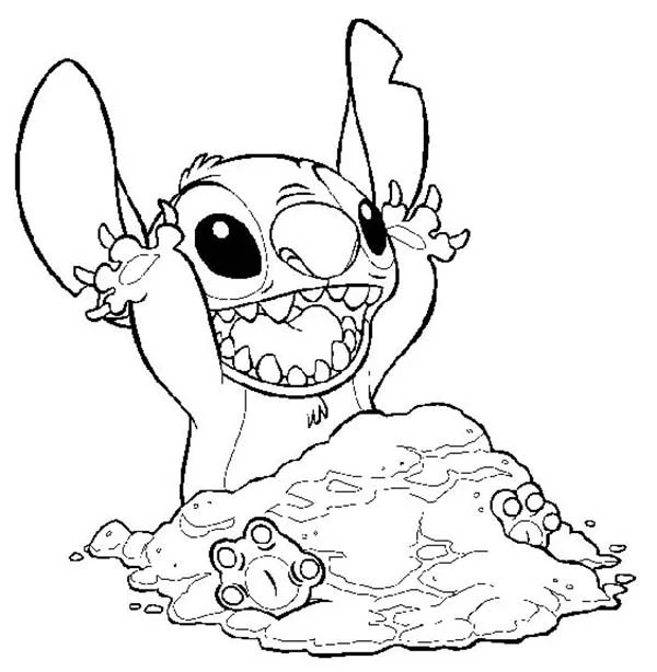 Stitch Weihnachts-Ausmalbilder 16