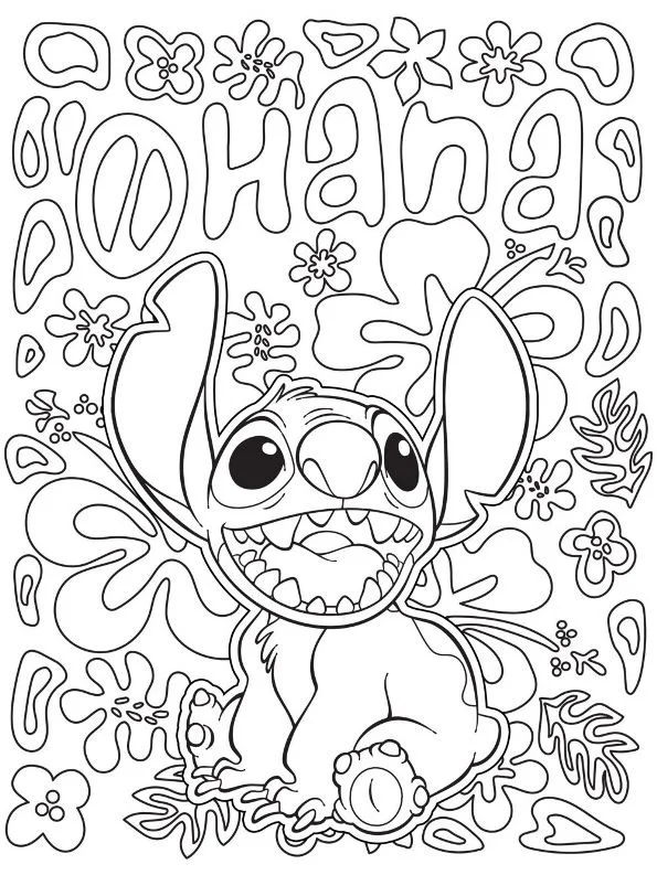 Stitch Weihnachts-Ausmalbilder 18