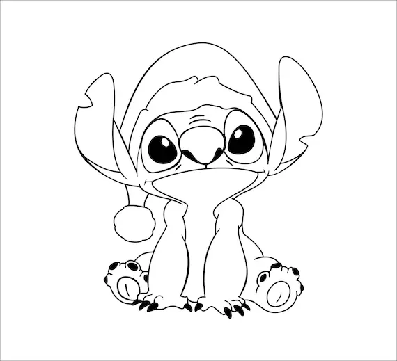 Stitch Weihnachts-Ausmalbilder 6