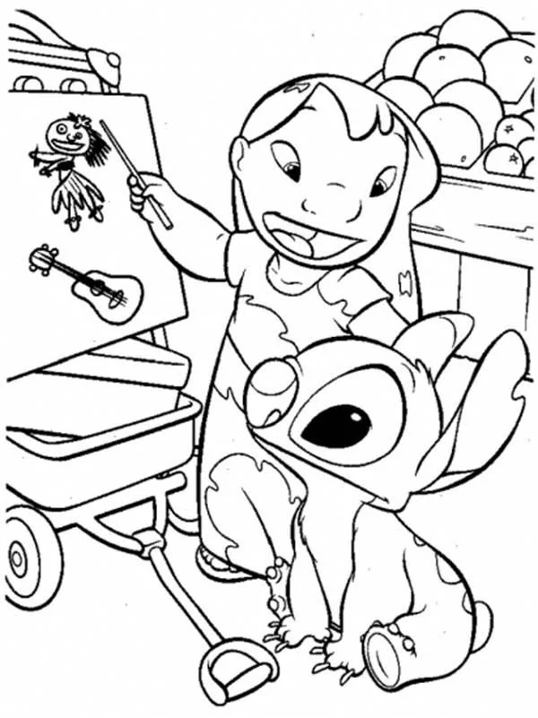Stitch Para Colorear