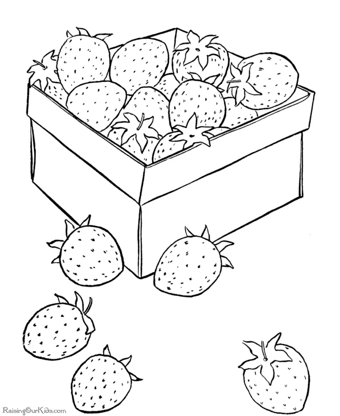 Fresa Para Colorear 1
