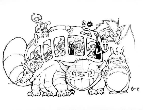 Studio Ghibli Para Colorear 11