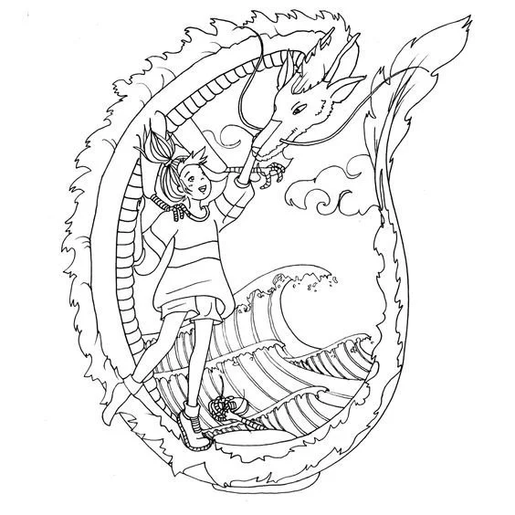 Desenhos de Studio Ghibli Para Colorir