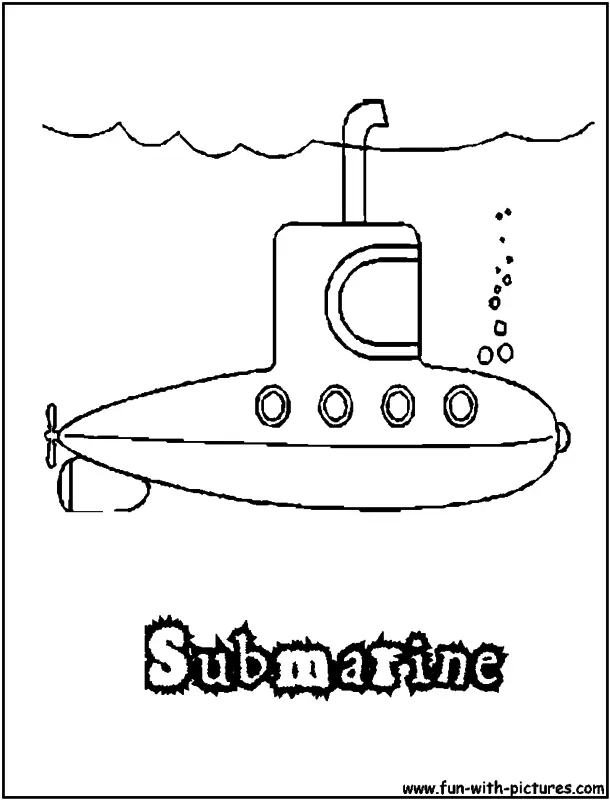 Desenhos de Submarinos Para Colorir 10