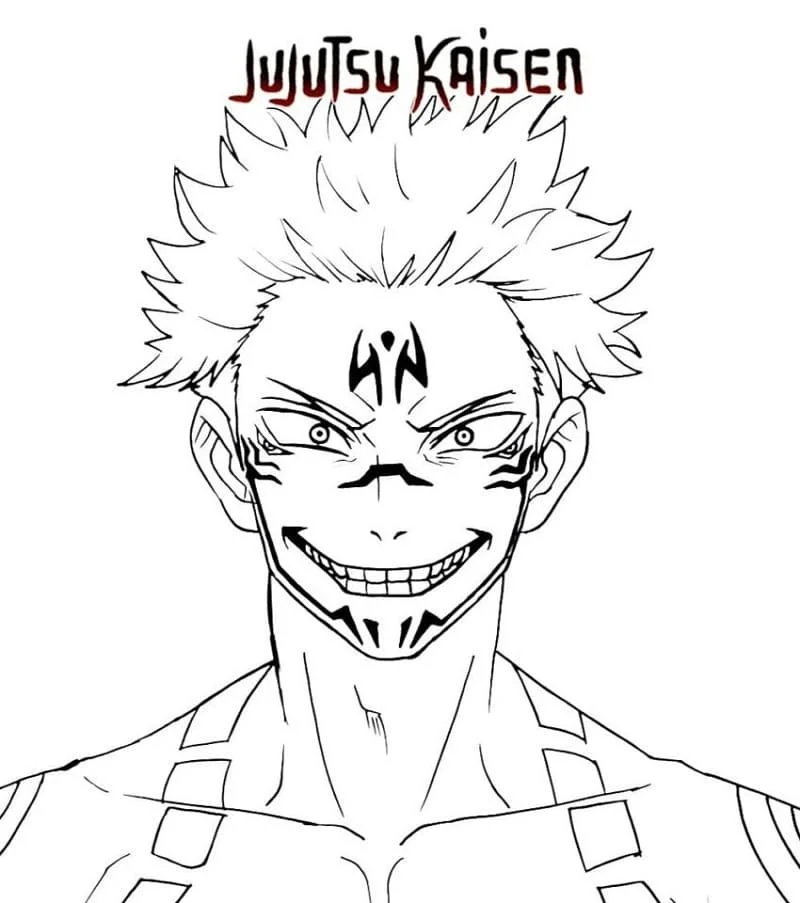 Sukuna Para Colorear 12