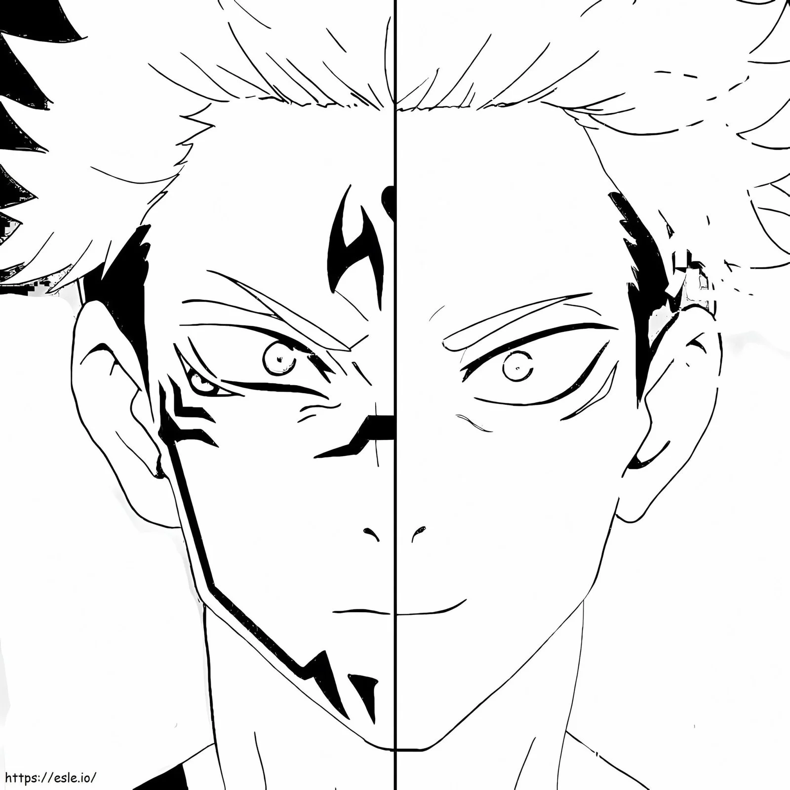 Sukuna Para Colorear 13