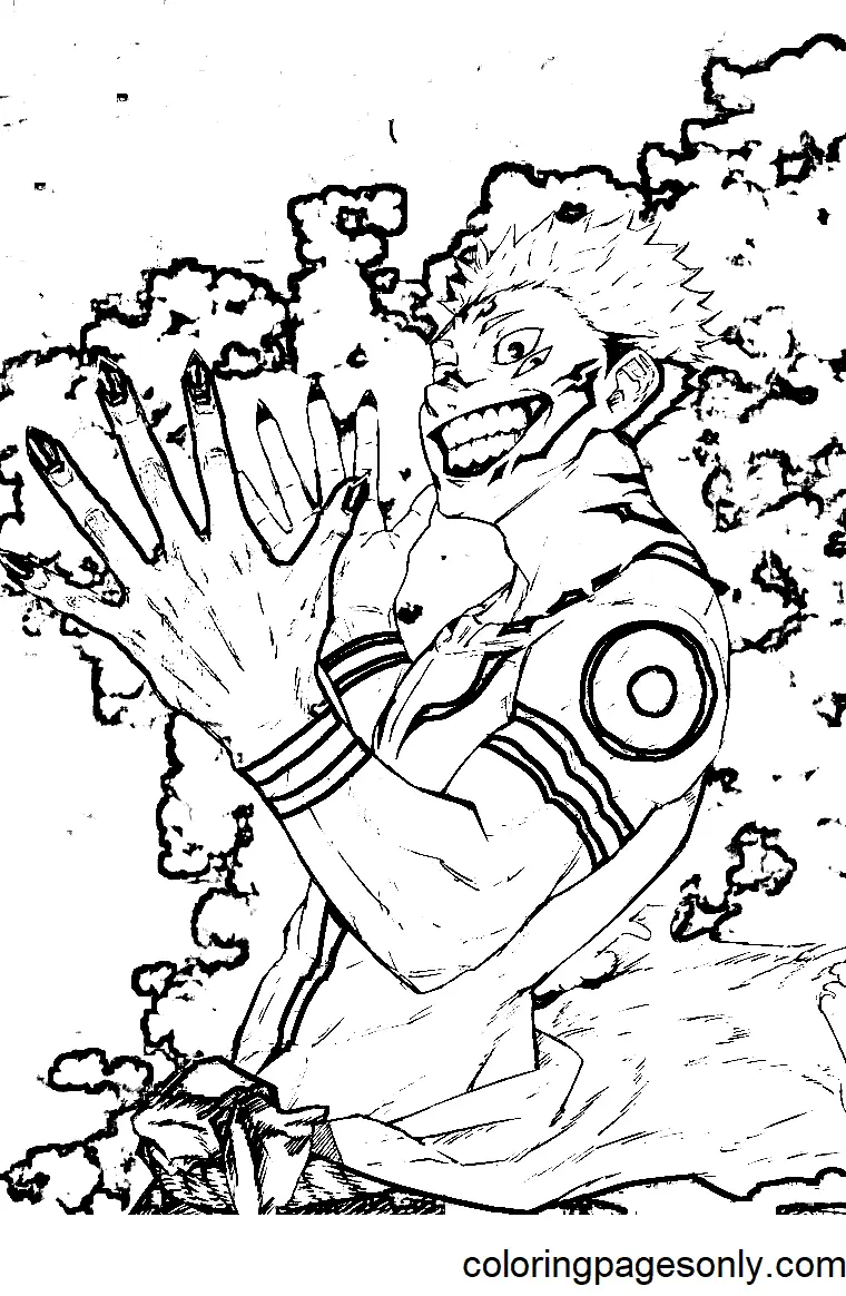 Sukuna Para Colorear 15