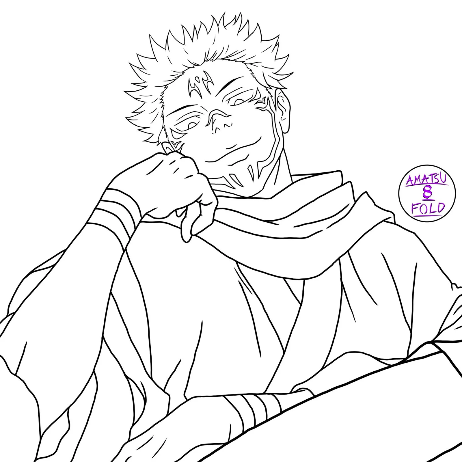 Sukuna Para Colorear 16