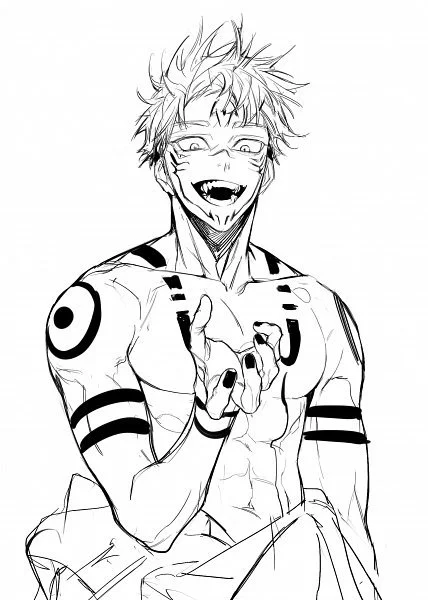 Sukuna Para Colorear 20