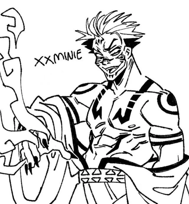 Sukuna Para Colorear 21