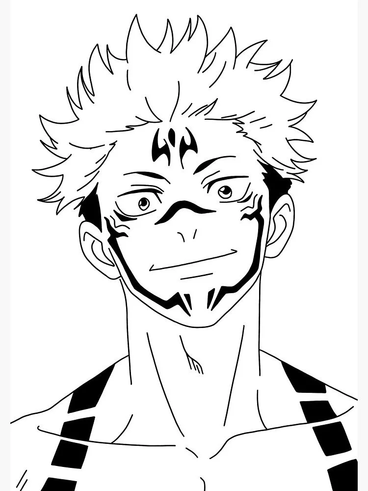 Sukuna Para Colorear 22