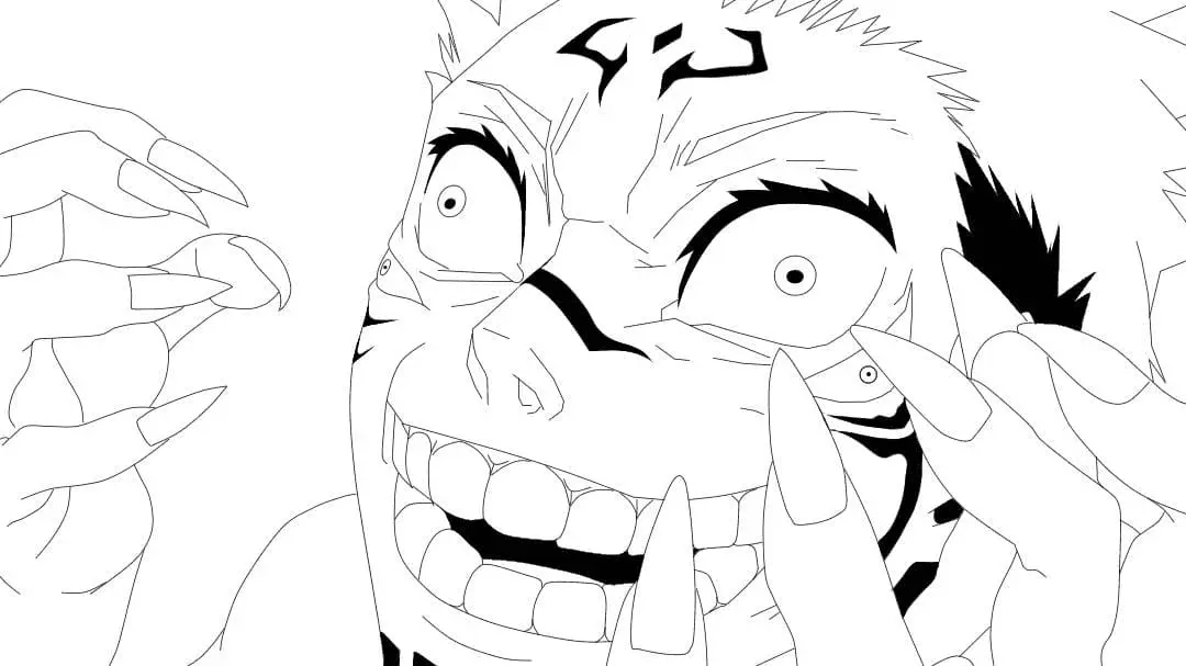Sukuna Para Colorear 27