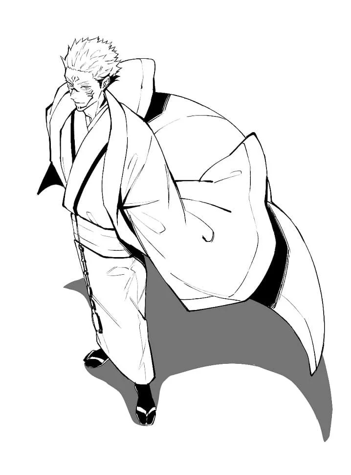 Sukuna Para Colorear 6