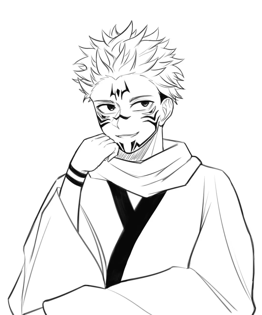 Sukuna Para Colorear 9